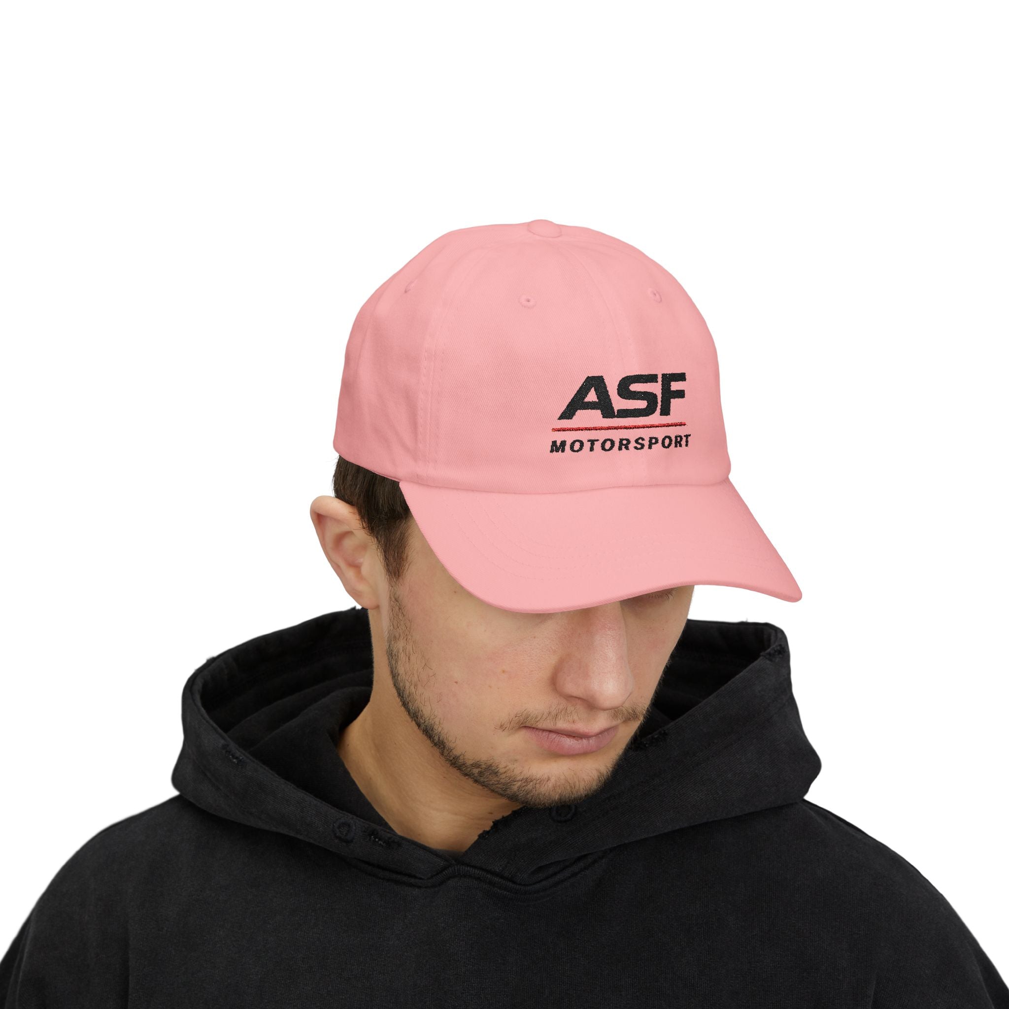 Classic Dad Cap - ASF Motorsport Embroidered White Hat