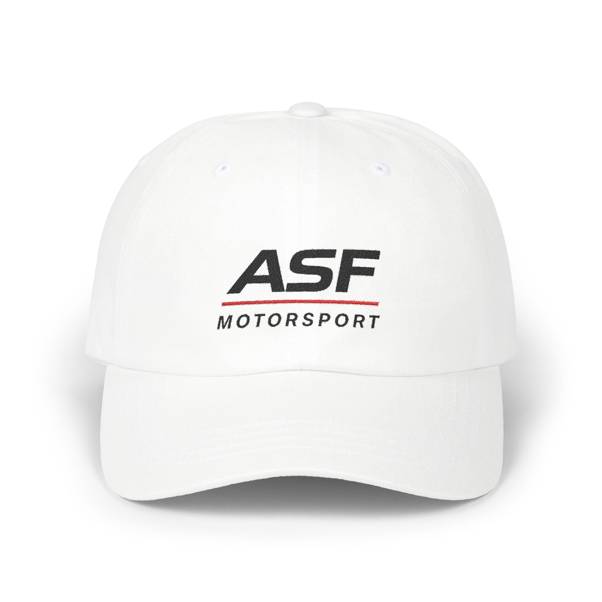 Classic Dad Cap - ASF Motorsport Embroidered White Hat – ASF Edition®