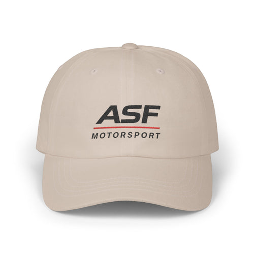 Classic Dad Cap - ASF Motorsport Embroidered White Hat