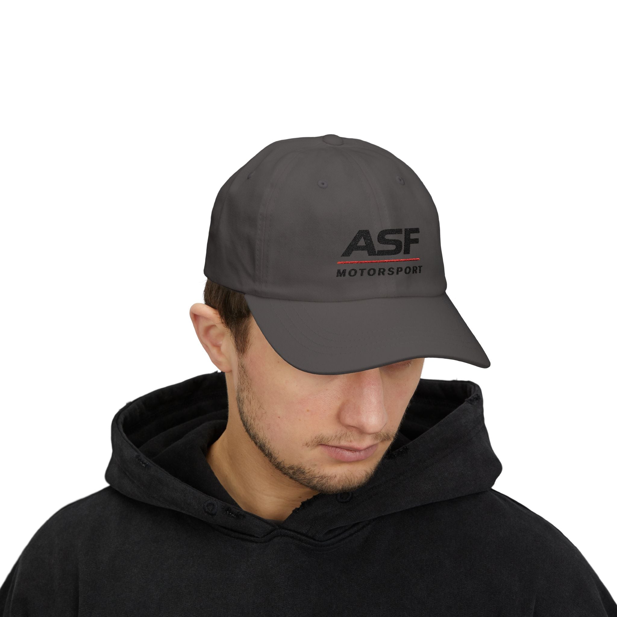 Classic Dad Cap - ASF Motorsport Embroidered White Hat